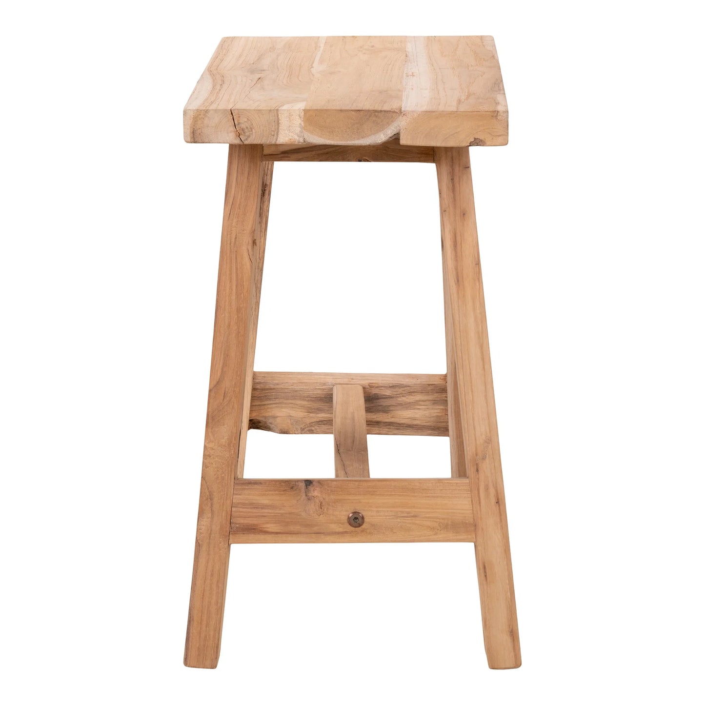Hocker aus Teakholz massiv – Holz Hocker natur für Bad & Wohnraum