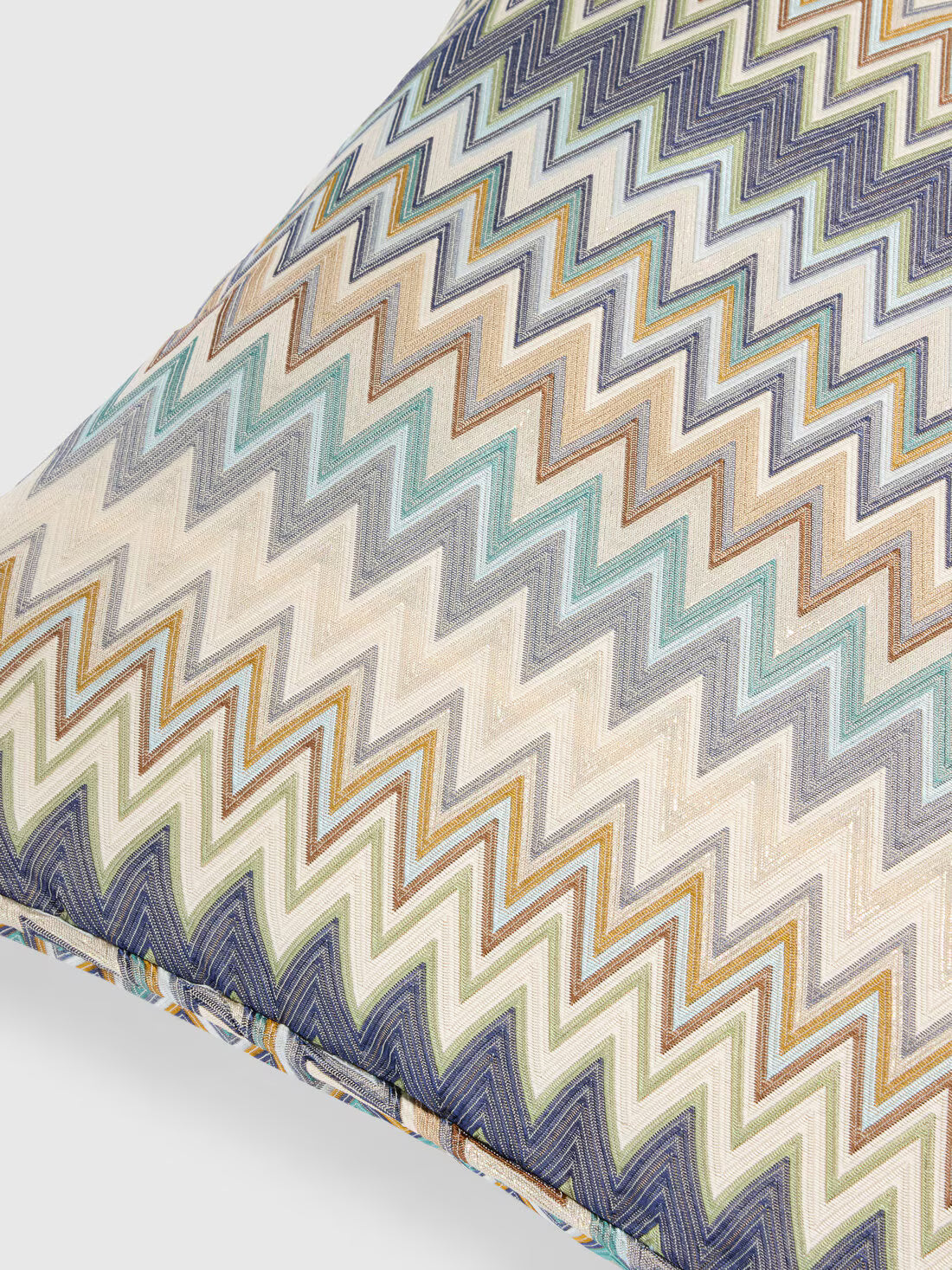 Missoni Home Kissen Masuleh 45 × 45 cm Türkis Mehrfarbig – Seidenmischung