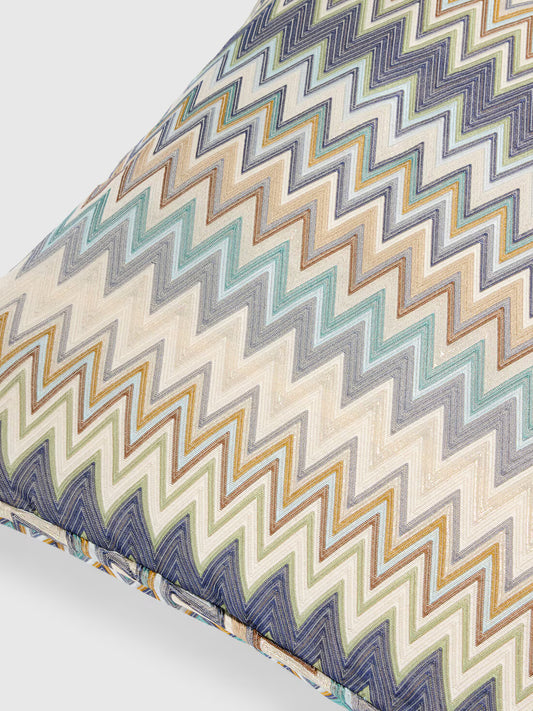 Missoni Home Kissen Masuleh 60 × 60 cm Türkis Mehrfarbig – Seidenmischung