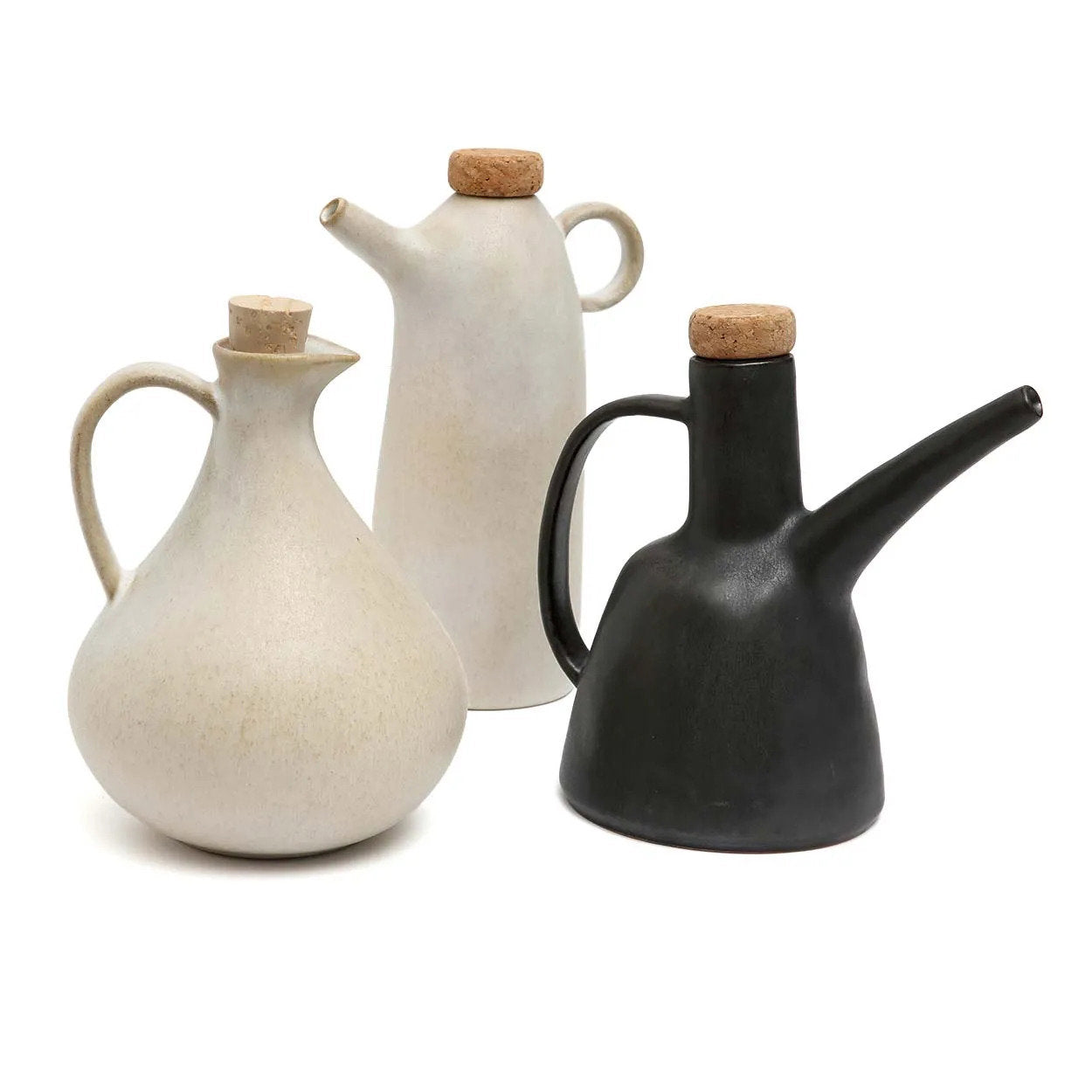 Bazar Bizar Olivenölflasche No. 79 – Schwarz Keramik