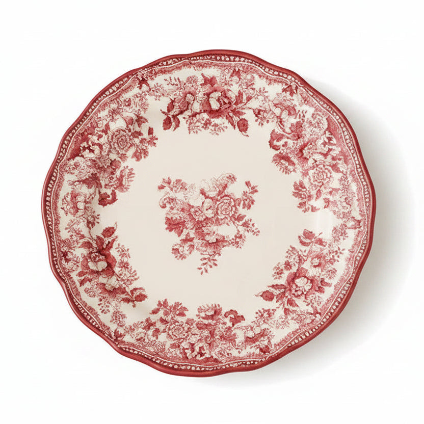 Dessertteller 20,5 cm Porzellan Rose – 6er Set | Marija