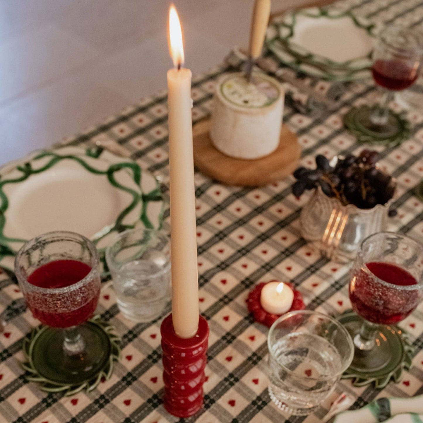 Kerzenhalter rot Keramik – Deko Kerzenständer modern | Gabriela - M