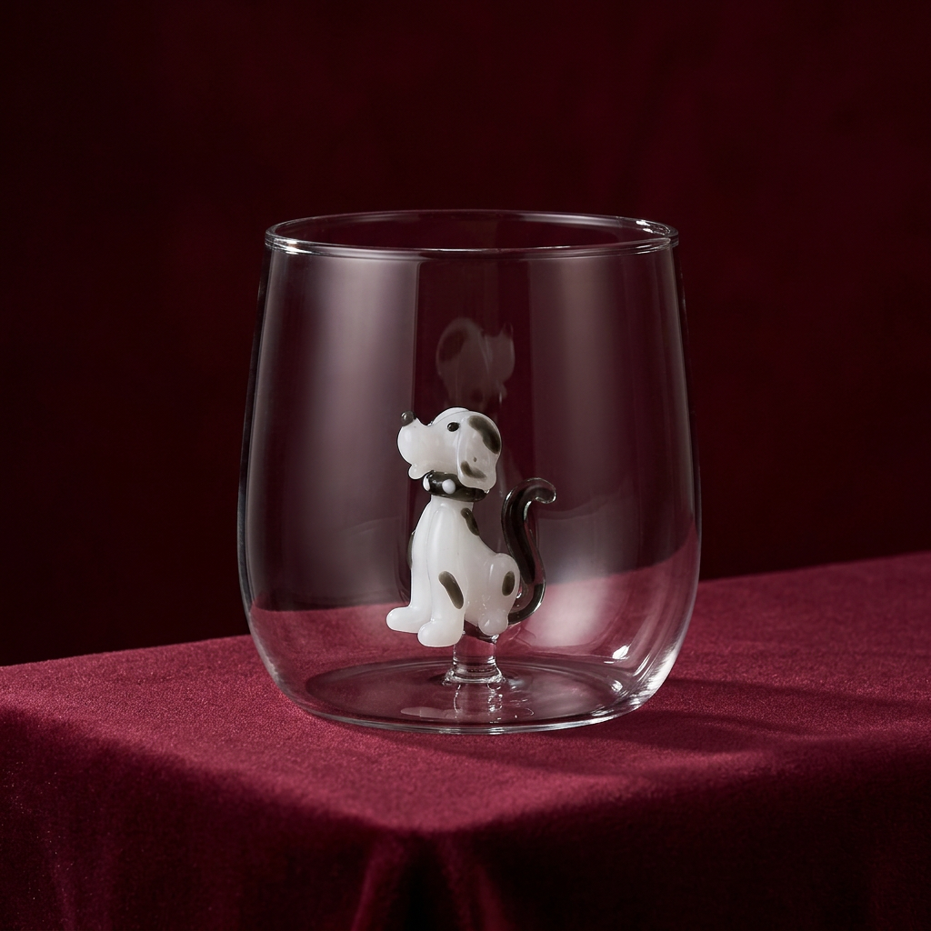 Trinkglas „Mijo“ mit 3D-Dalmatiner – 370 ml