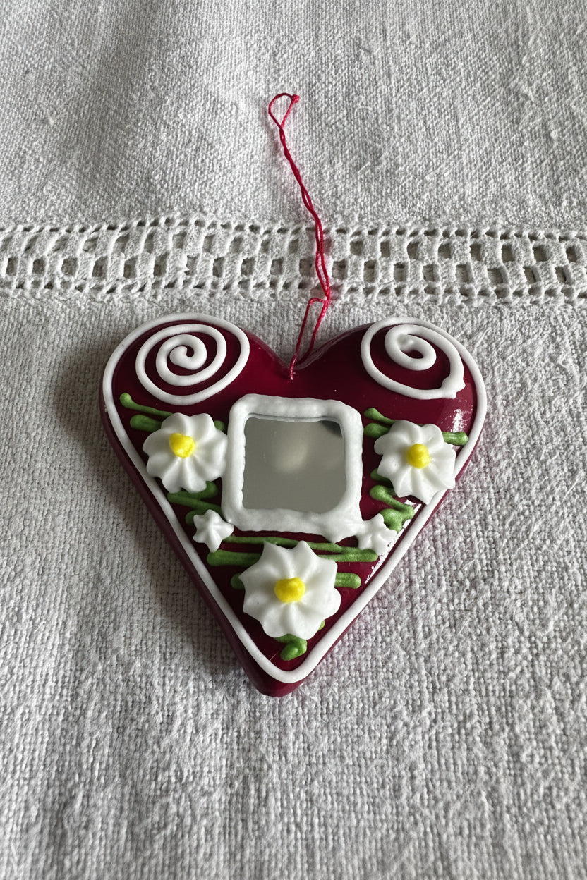 Licitar Herz - Handgefertigte Dekoration aus Kroatien, 9 cm