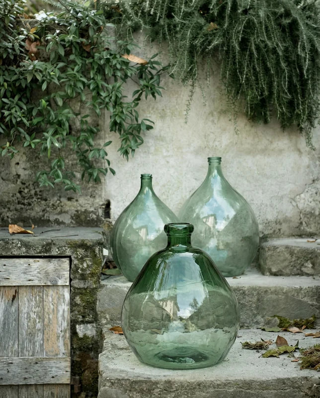 Bazar Bizar Glasvase „Bolai“ Grün – 50 cm