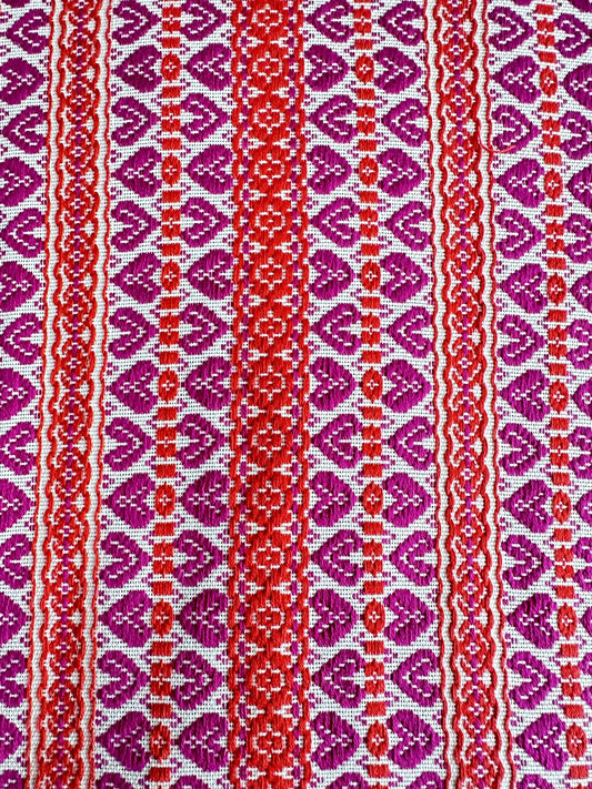 Handgewebter Tischläufer „Gavro“ Pink-Orange 50 × 140 cm – aus Kroatien