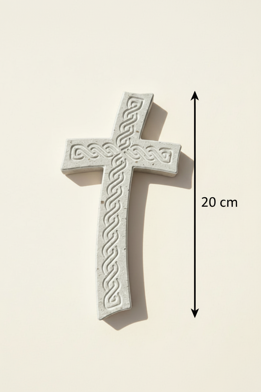 Wandkreuz aus Brač-Stein – 20 cm