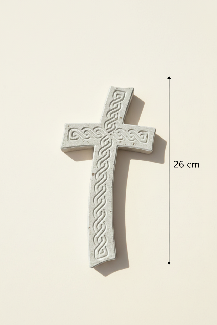 Wandkreuz aus Brač-Stein – 26 cm