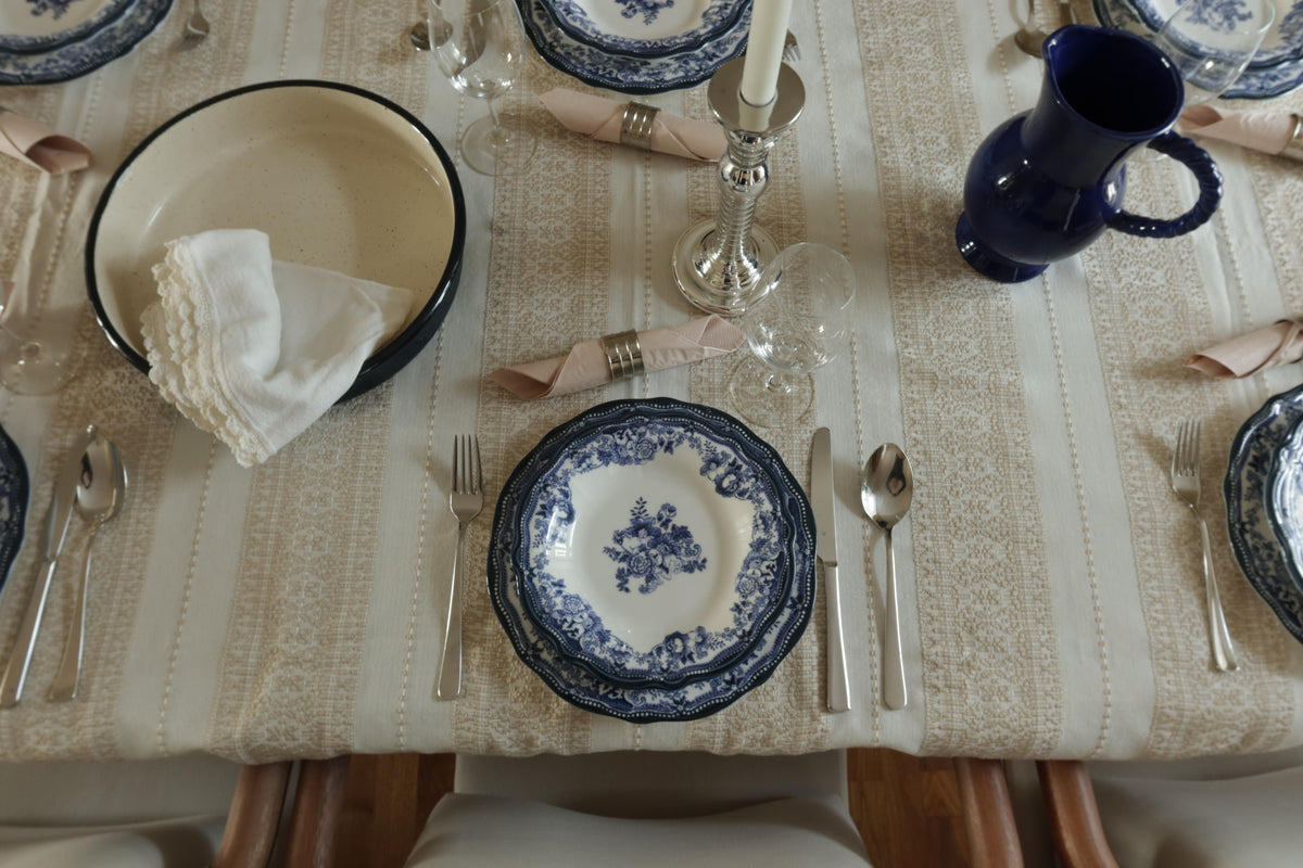 Dessertteller 20,5 cm Porzellan Blau – 6er Set | Marija
