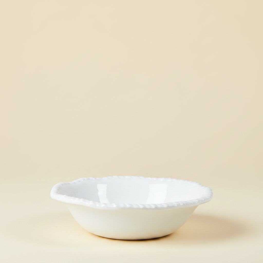 Melamin-Suppenteller mit Kordelrand – Weiß Ø 20 cm