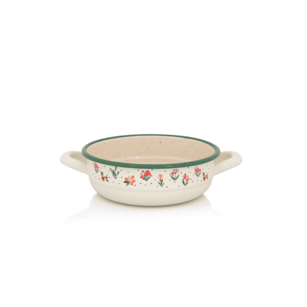 Emaille-Schüssel - Lončić - Šerpica -18 cm – Flowers | Metalac