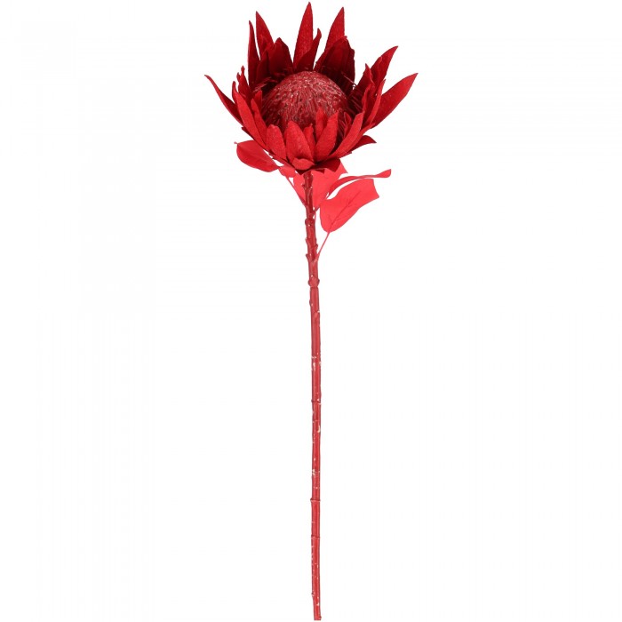 Bože Protea Rot – Kunstblume in Samtoptik 71 cm