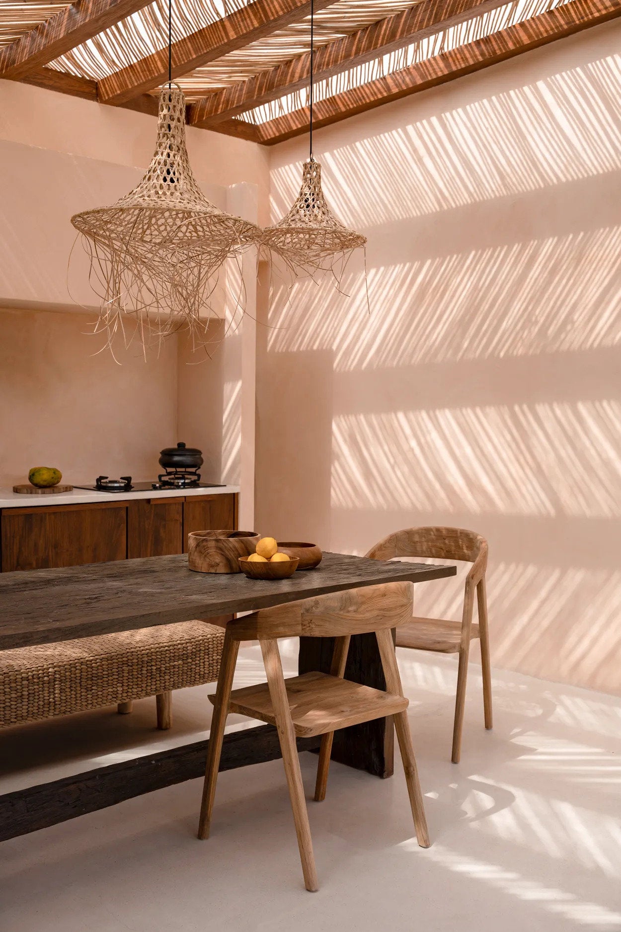 Mykonos Pendant Natural M – Rattan Hängelampe Bazar Bizar