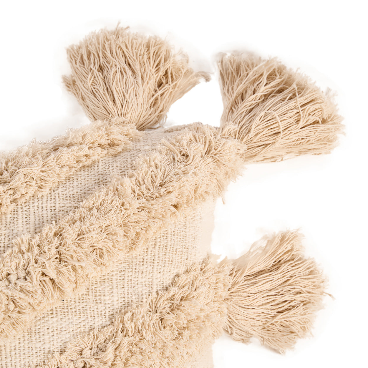 Bazar Bizar Kissenbezug Nomad Tassel – Creme Boho
