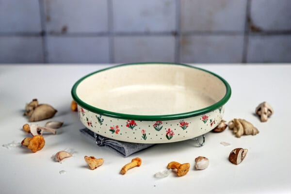 Runde Backform 26cm Flowers - Emaille Tepsija Metalac