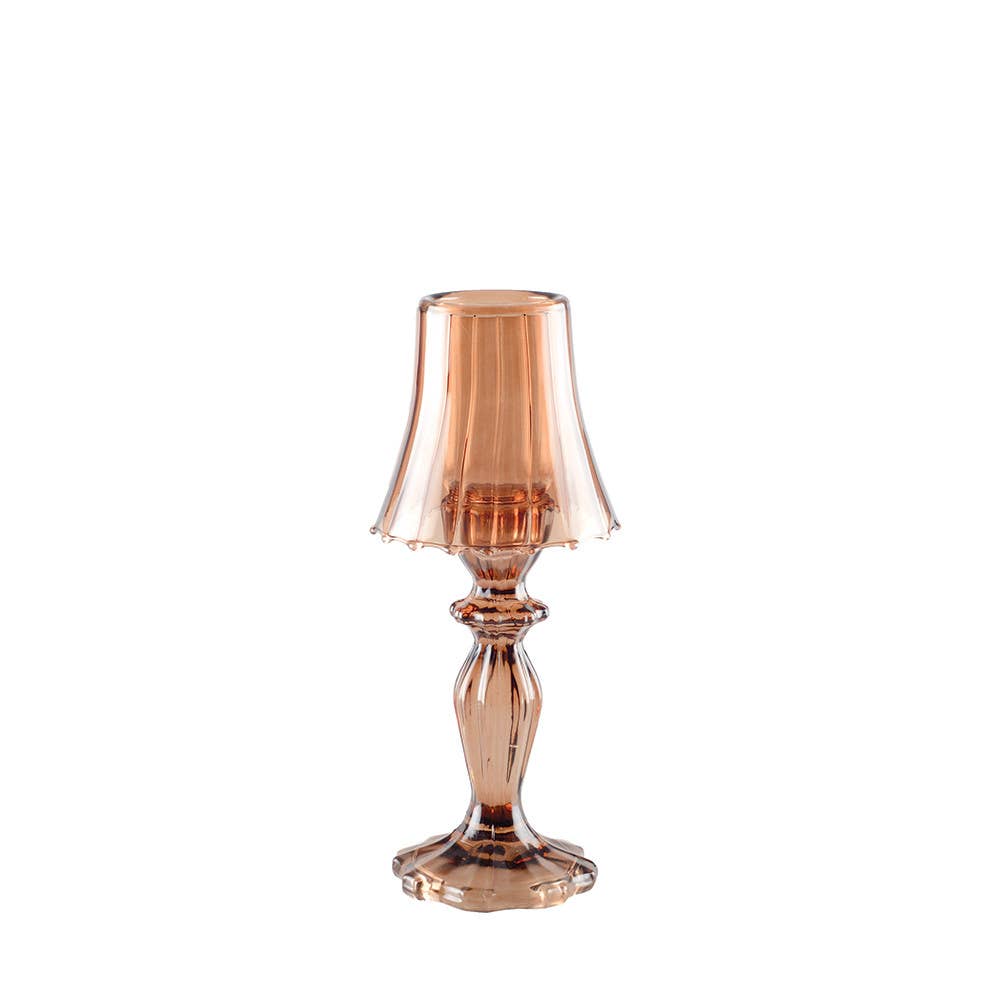 AULICA Glas-Windlicht in Bernsteinbraun 24,5 cm – Konavle