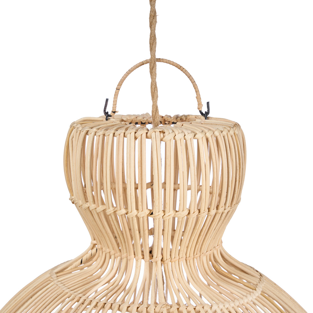 Matcha Whisk Pendant Natural M – Rattan Hängelampe Bazar Bizar