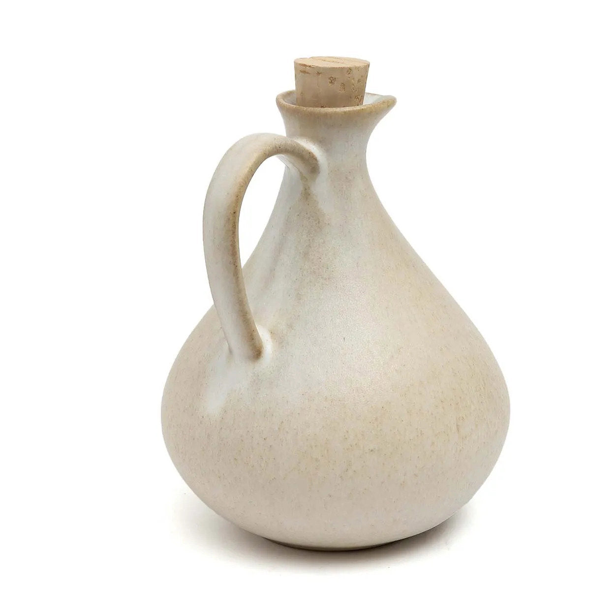 Bazar Bizar Olivenölflasche No. 80 – Weiß Keramik