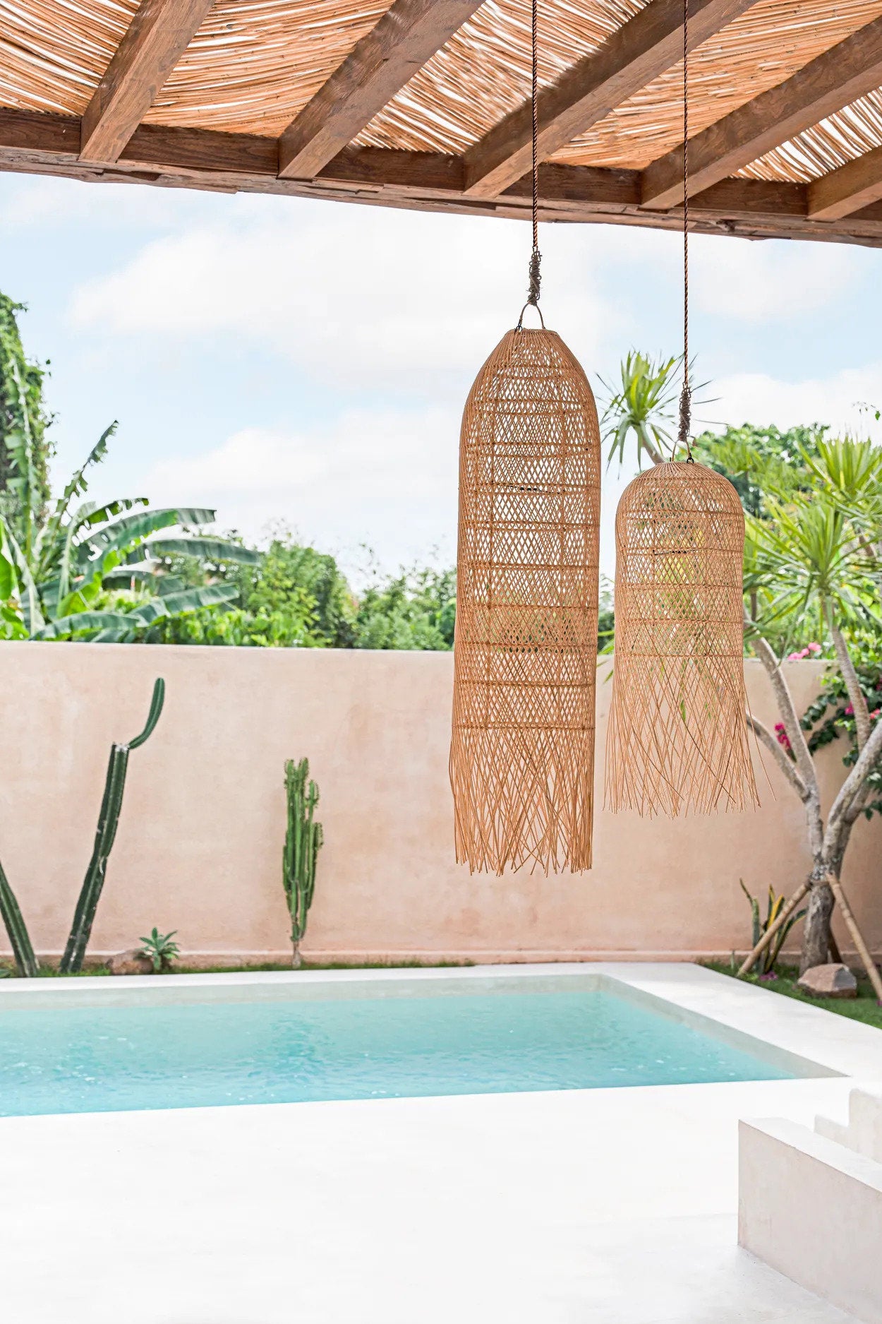 Squid Pendant Natural M – Rattan Hängelampe Bazar Bizar
