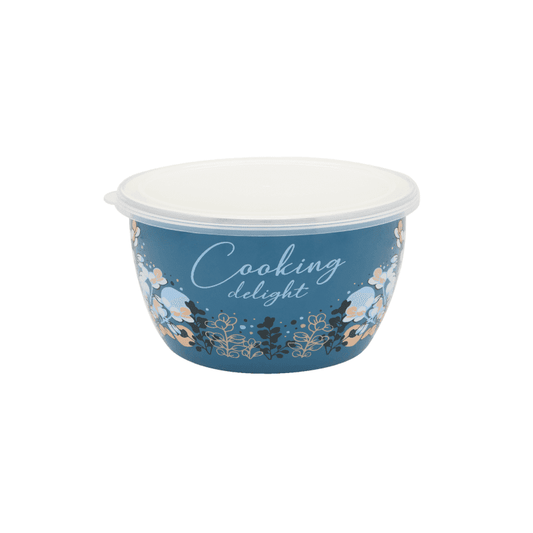 Metalac Original – Emaille Vorratsdose mit Deckel 16 cm | Blau – Cooking Delight