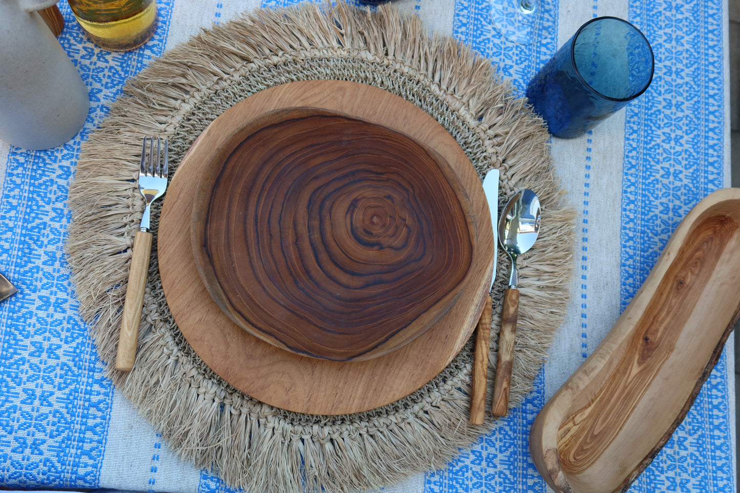 Besteck-Set Edelstahl & Olivenholz 3-teilig – Jure