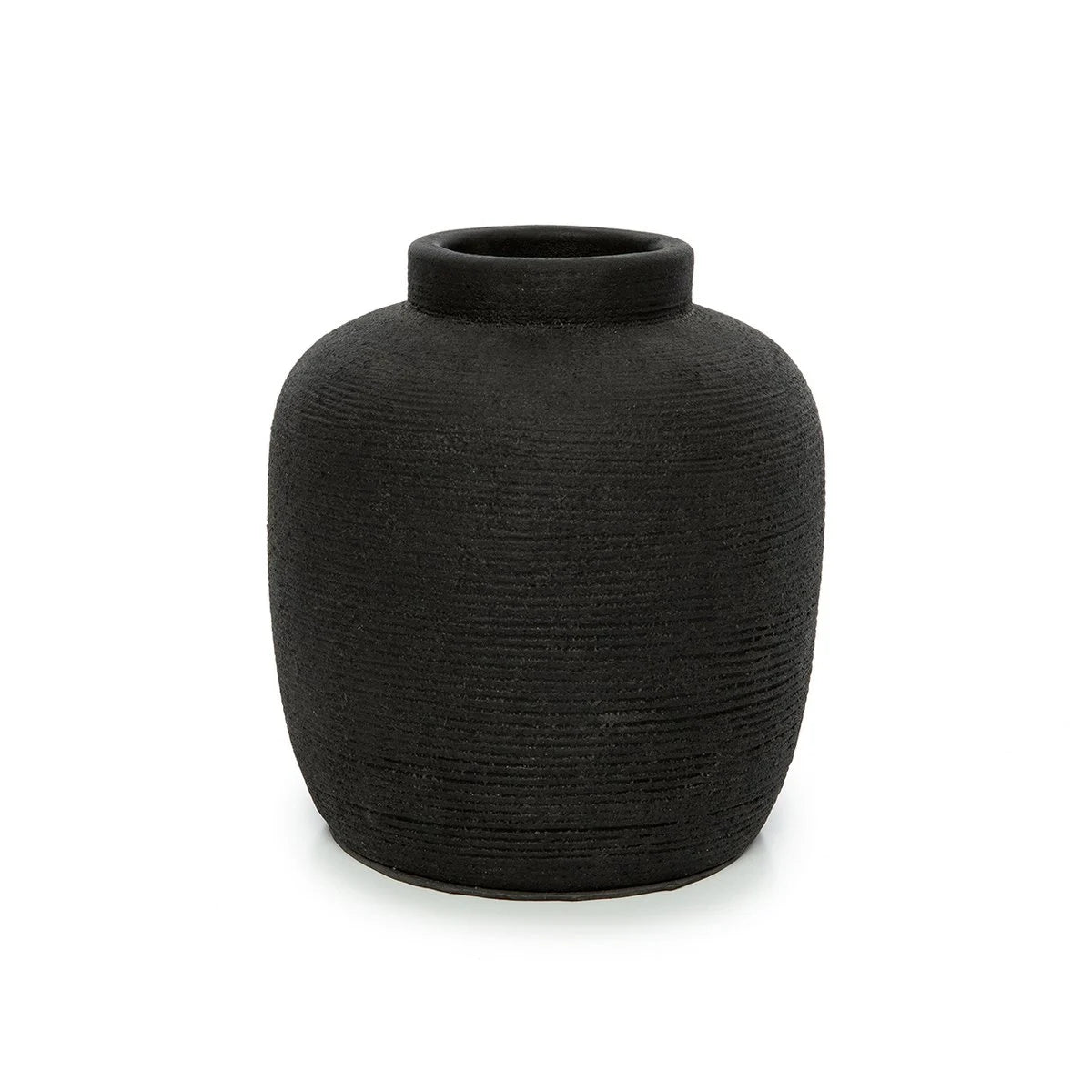 Bazar Bizar Vase „Peaky“ Schwarz – Terrakotta 18 cm -M