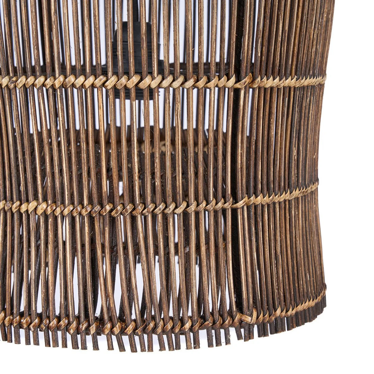 Pendelleuchte Woven Bell Braun – S – handgefertigt aus Bambus