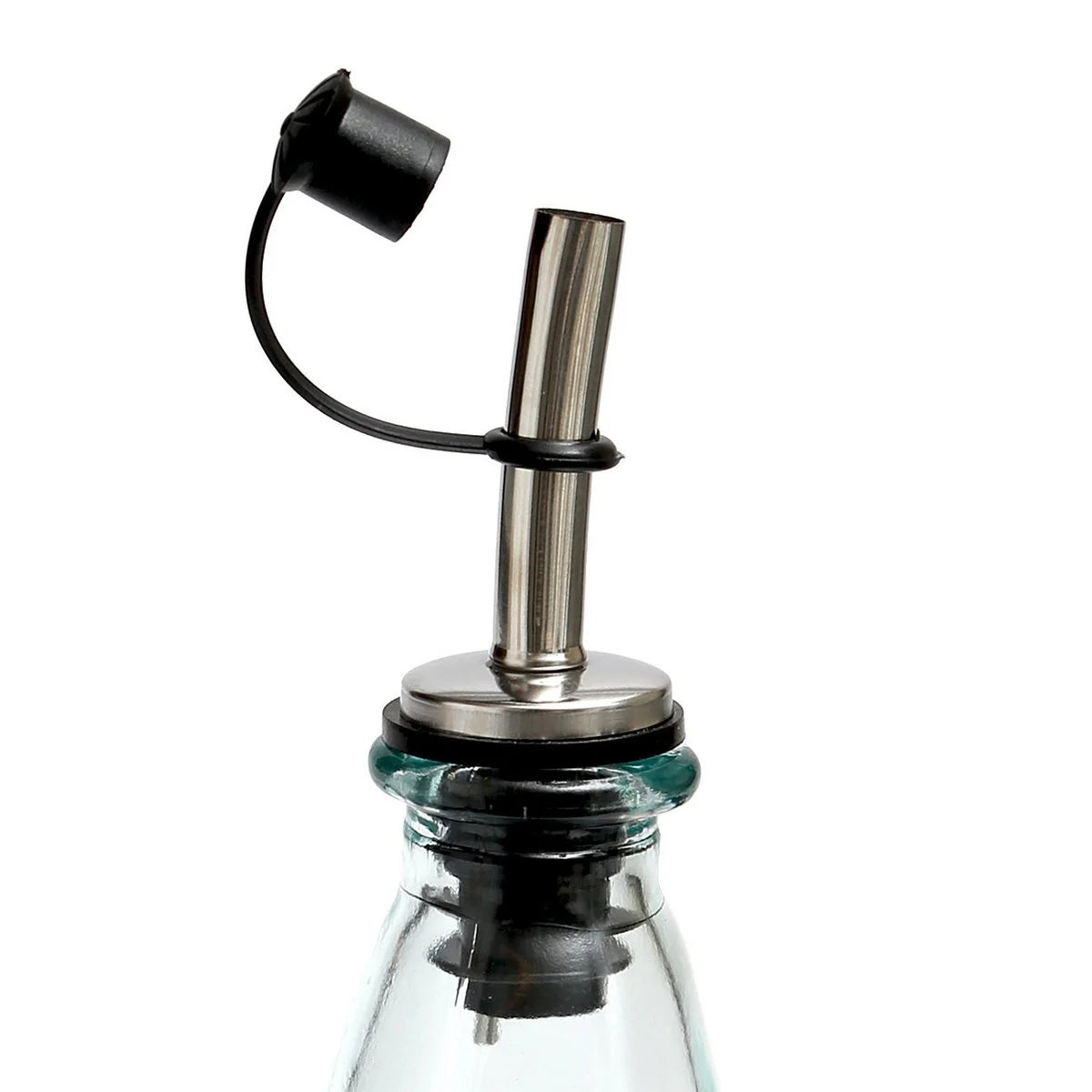 Bazar Bizar Olivenölflasche aus Glas mit Ausgießer – Transparent