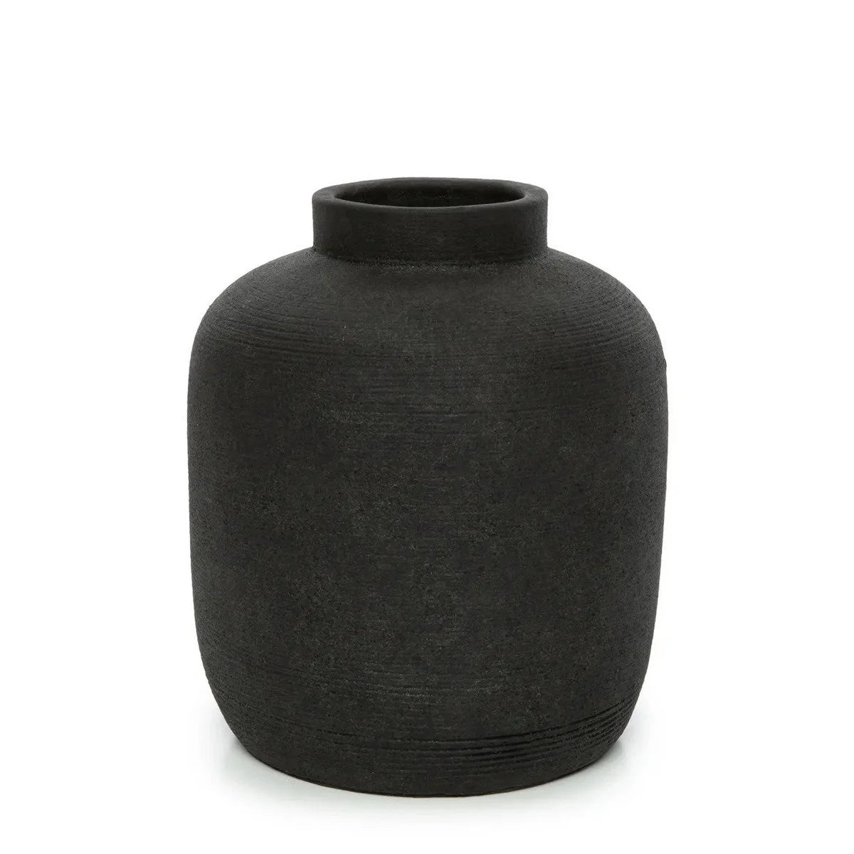 Bazar Bizar Vase „Peaky“ Schwarz – Terrakotta 22 cm -L