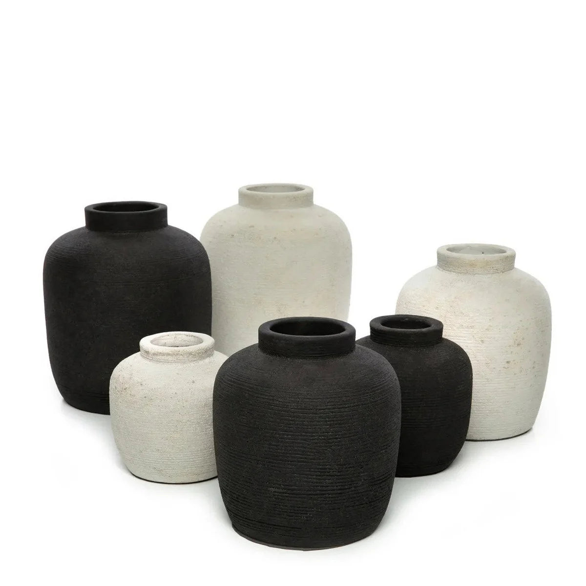 Bazar Bizar Vase „Peaky“ Schwarz – Terrakotta 22 cm -L