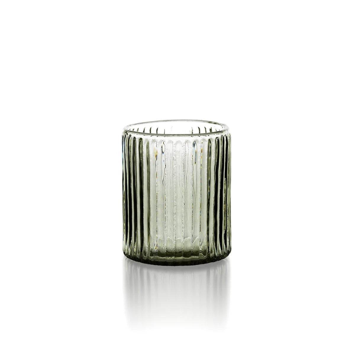 Wasserglas geriffelt – Olive Ribbed Tumbler von Bazar Bizar