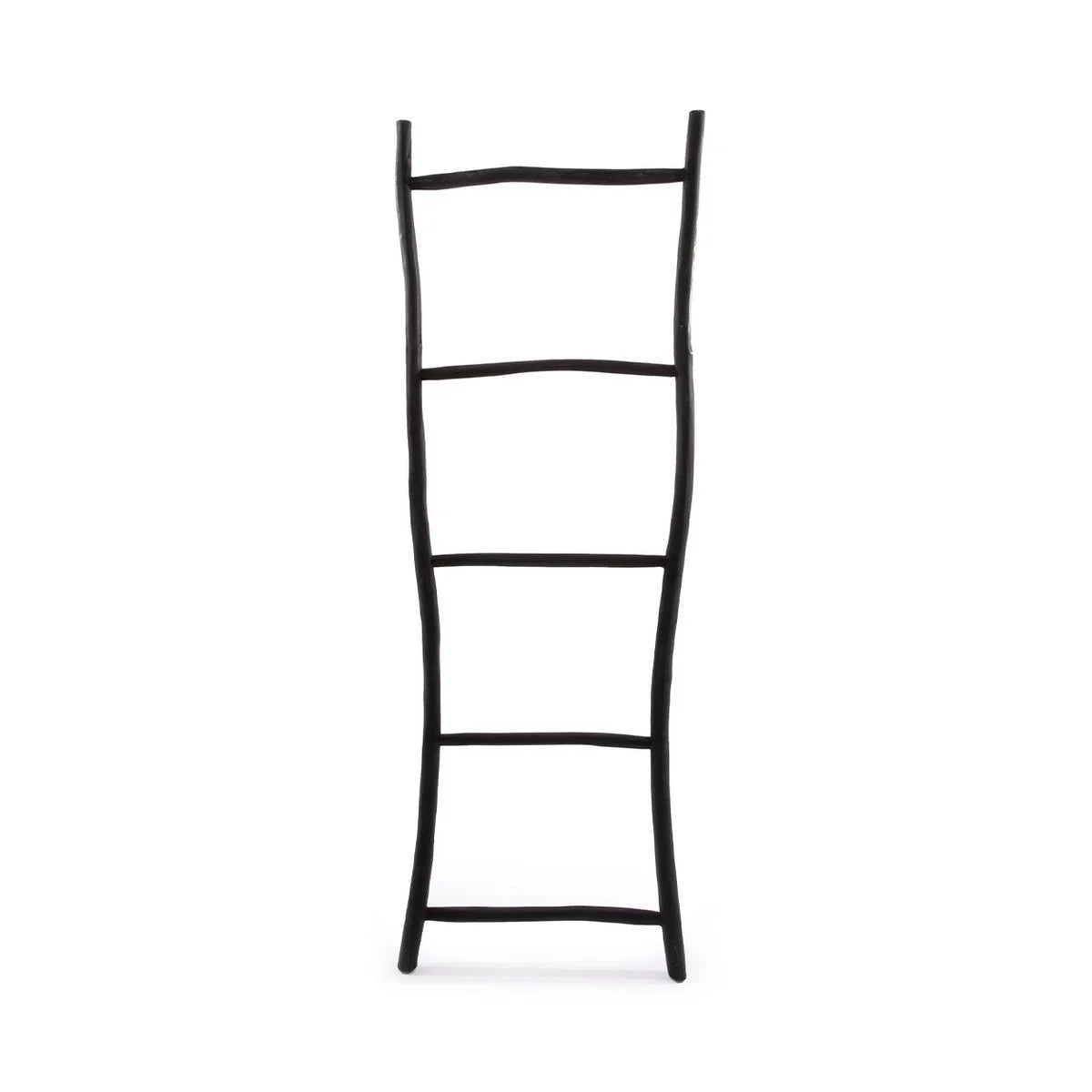 Bazar Bizar Dekoleiter „Tulum“ Schwarz 165 cm aus Teakholz