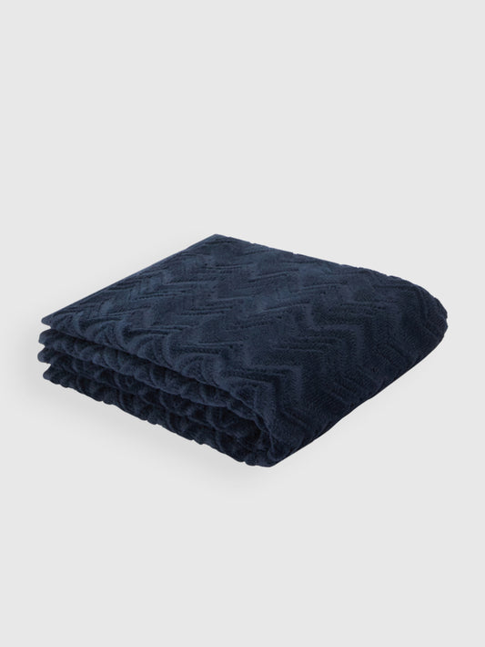 Missoni Home Handtuch Chalk 21 Dunkel-blau– 100 % Baumwolle - 40 × 70 cm