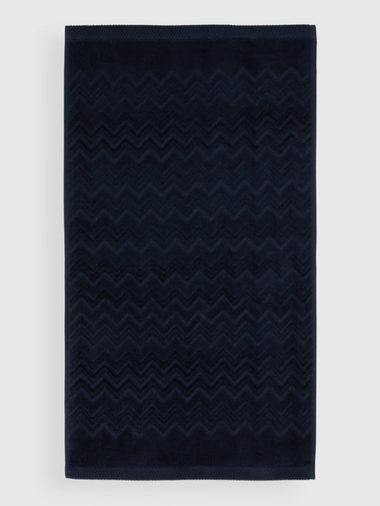 Missoni Home Handtuch Chalk 21 Dunkel-blau– 100 % Baumwolle - 40 × 70 cm