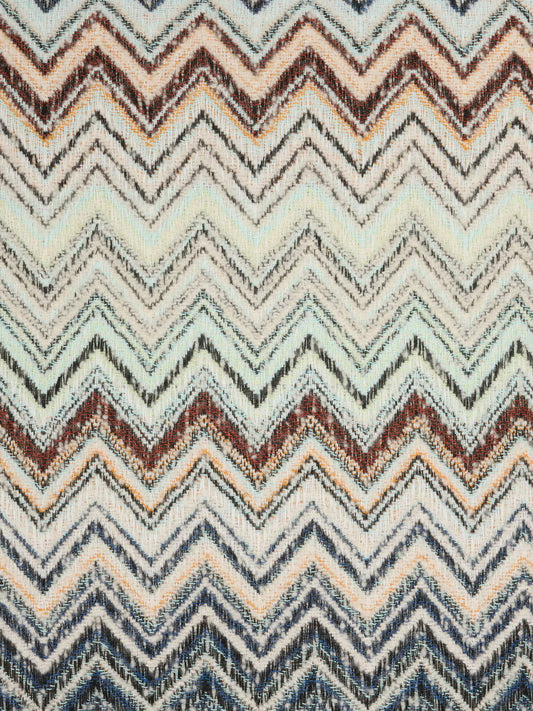 Missoni Home Plaid Forest 130 × 195 cm Blau Mehrfarbig – Baumwoll-Wollmischung