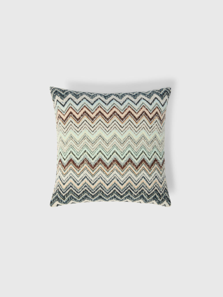 Missoni Home Kissen Forest 40 × 40 cm Blau Mehrfarbig – Baumwoll-Wollmischung