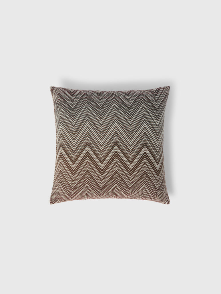 Missoni Home Kissen Timmy 40 × 40 cm Braun/Weiß – 100 % Wolle