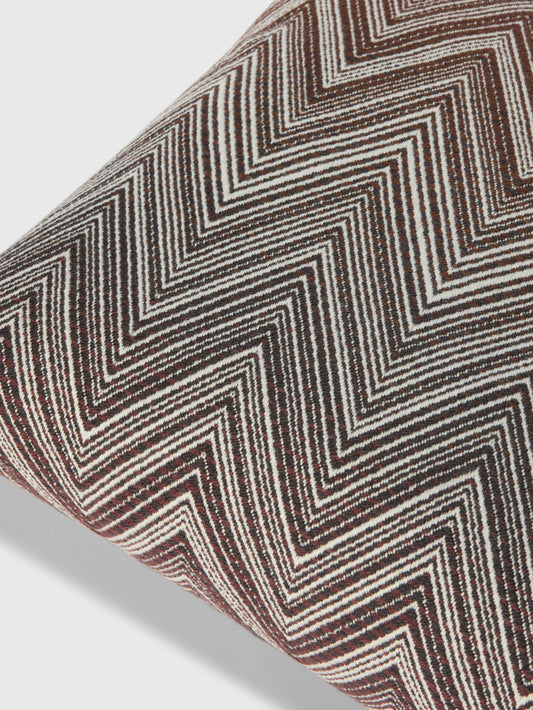 Missoni Home Kissen Timmy 40 × 40 cm Braun/Weiß – 100 % Wolle