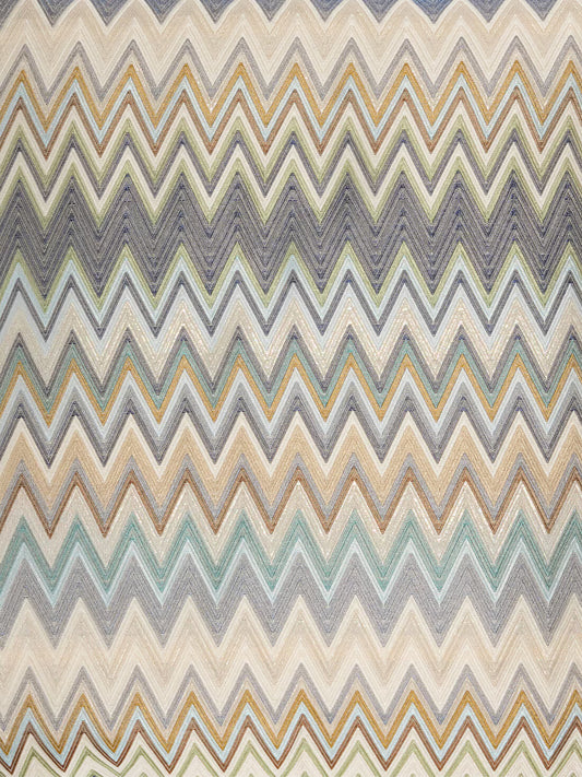 Missoni Home Pouf Masuleh 40 × 40 cm Türkis Mehrfarbig – Seidenmischung – Zylinderhocker