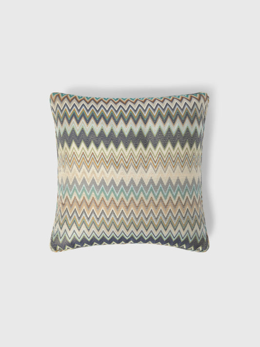 Missoni Home Kissen Masuleh 45 × 45 cm Türkis Mehrfarbig – Seidenmischung