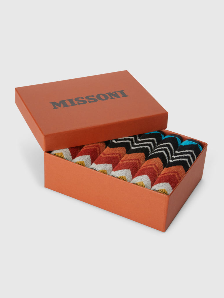 Missoni Home Giacomo Gesichtshandtücher 6er-Set Bunt 30 × 30 cm – 100 % Baumwolle