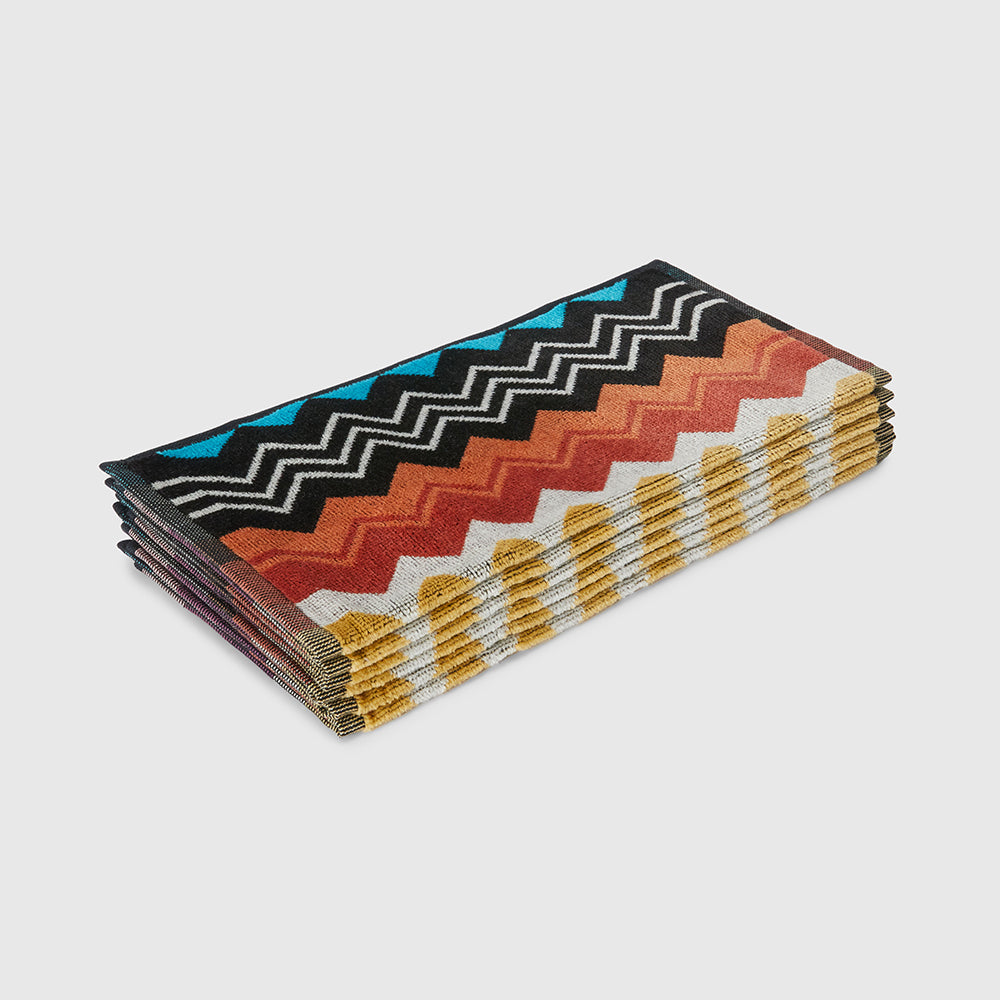 Missoni Home Giacomo Gesichtshandtücher 6er-Set Bunt 30 × 30 cm – 100 % Baumwolle
