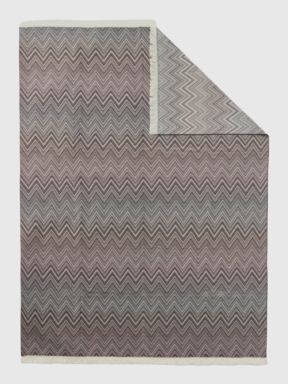 Missoni Home Plaid Timmy 130 × 190 cm Braun/Weiß – 100 % Wolle