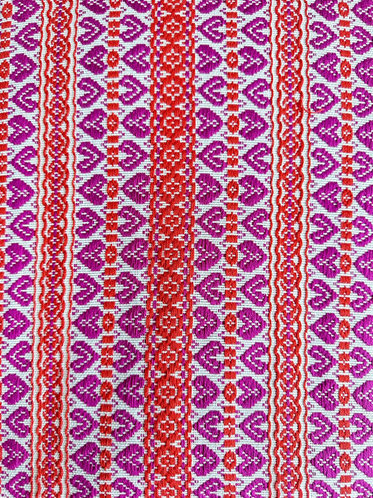 Handgewebte Tischdecke „Gavro“ Orange-Pink-Creme – aus Kroatien