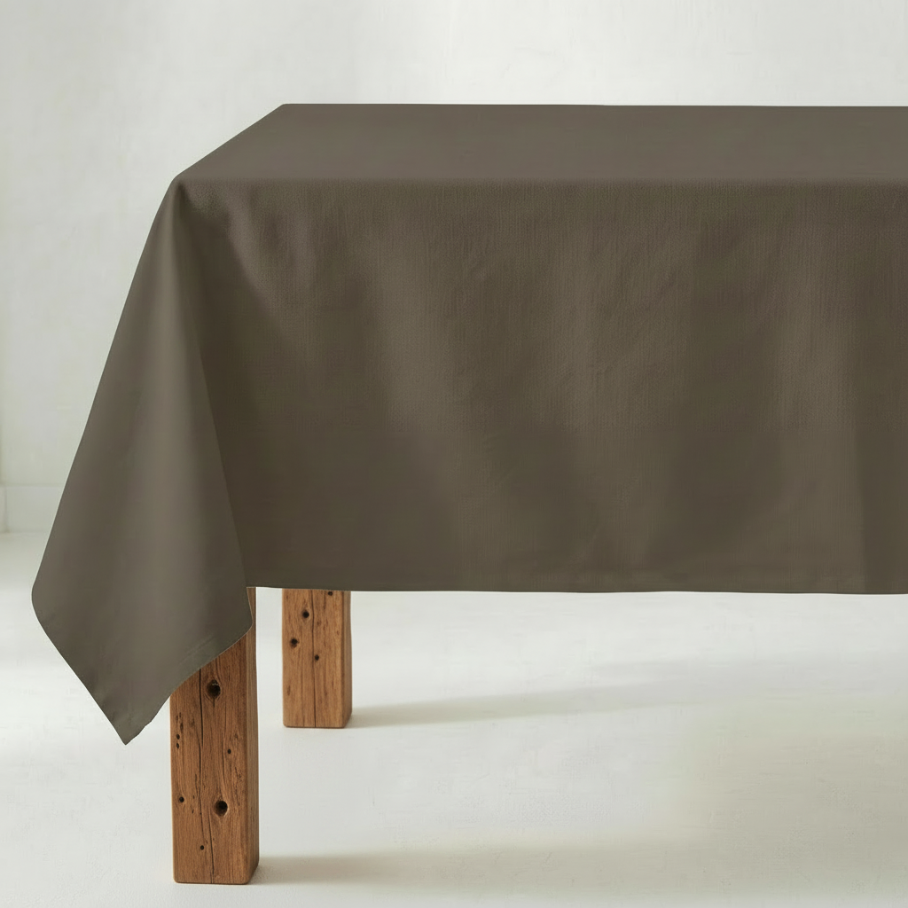 Tischdecke „Valentina“ – Dunkelbraun | 180 x 140 & 200 × 140 cm
