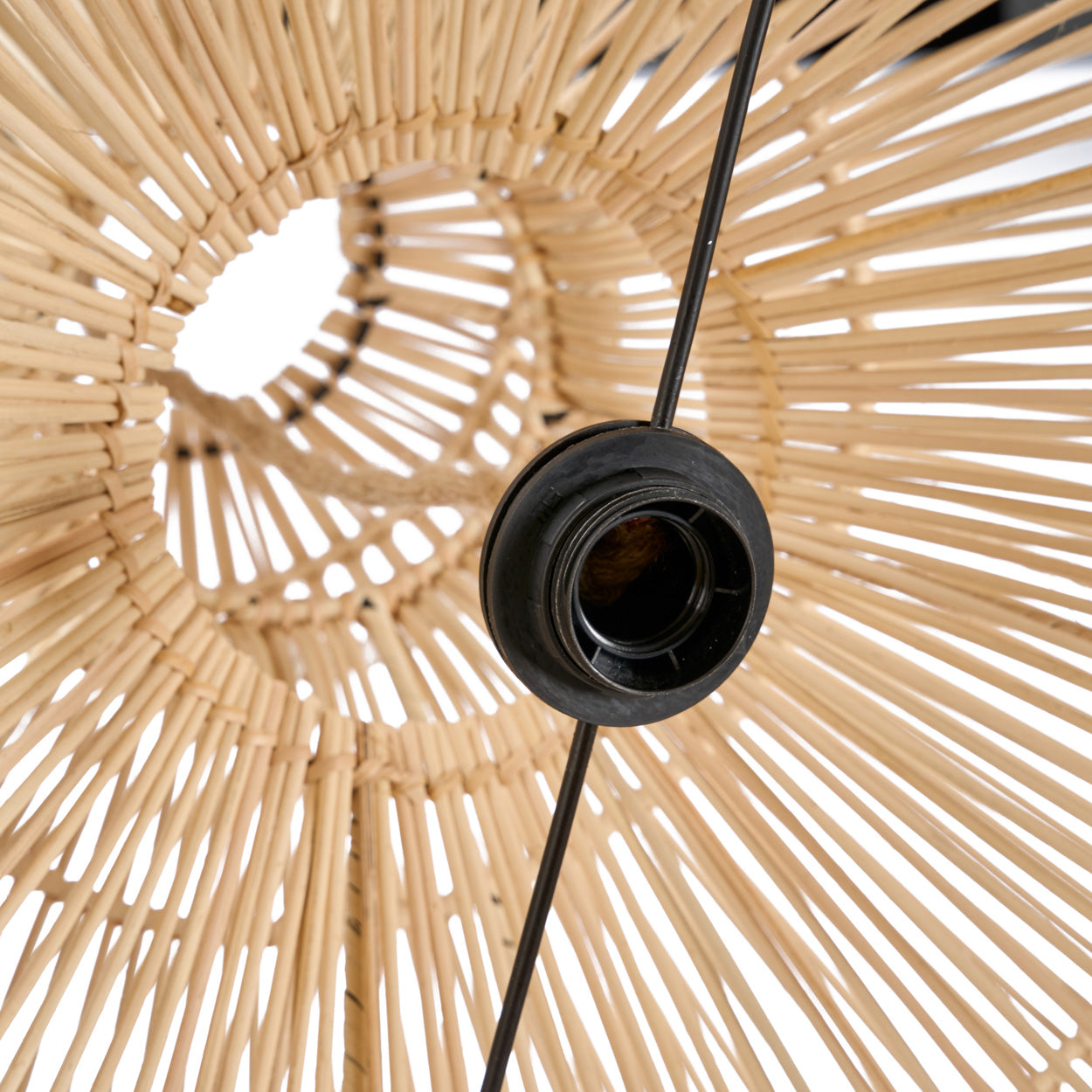 Matcha Whisk Pendant Natural M – Rattan Hängelampe Bazar Bizar