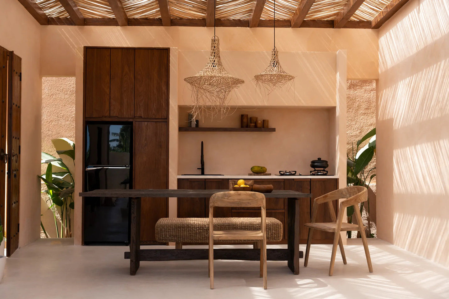 Mykonos Pendant Natural M – Rattan Hängelampe Bazar Bizar