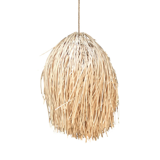 Shaggy Pendant Natural M – Rattan Hängelampe Boho
