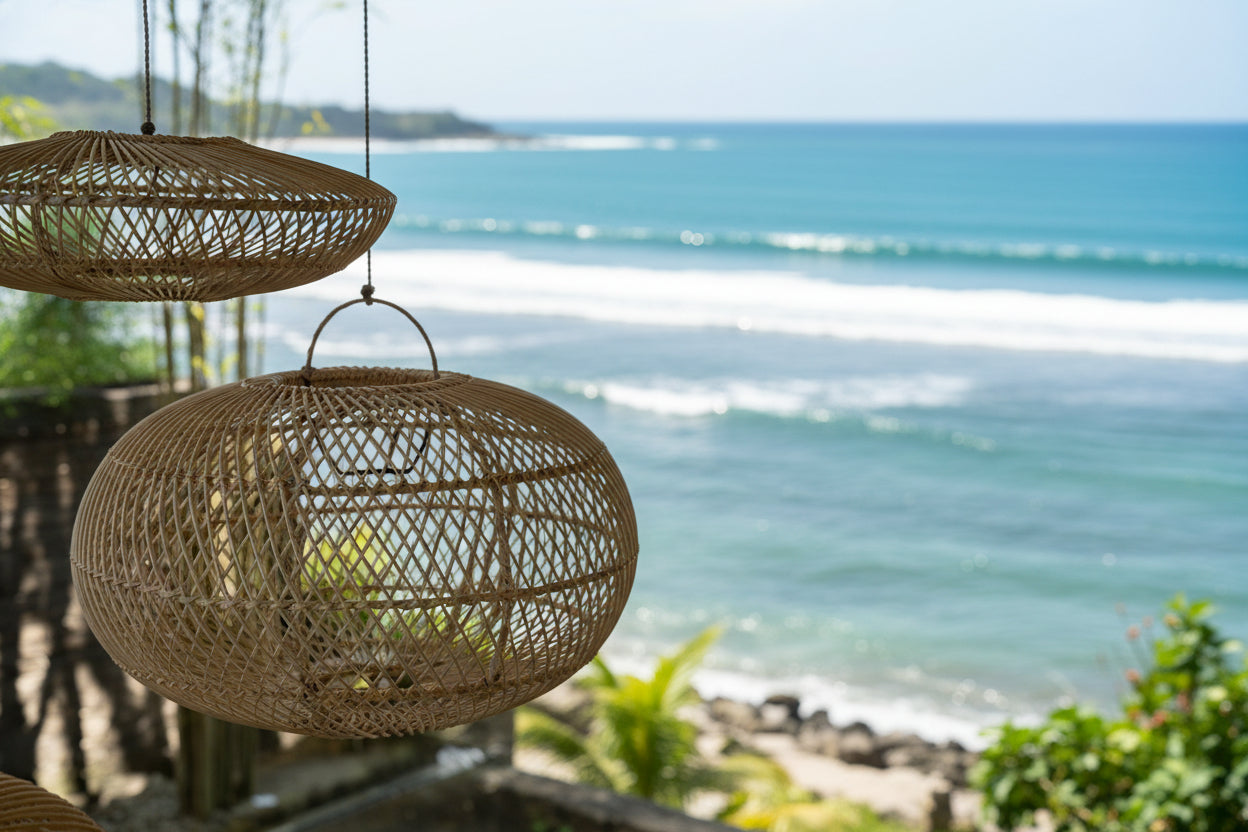 Wholly Pendant Natural M – Rattan Hängelampe Bazar Bizar