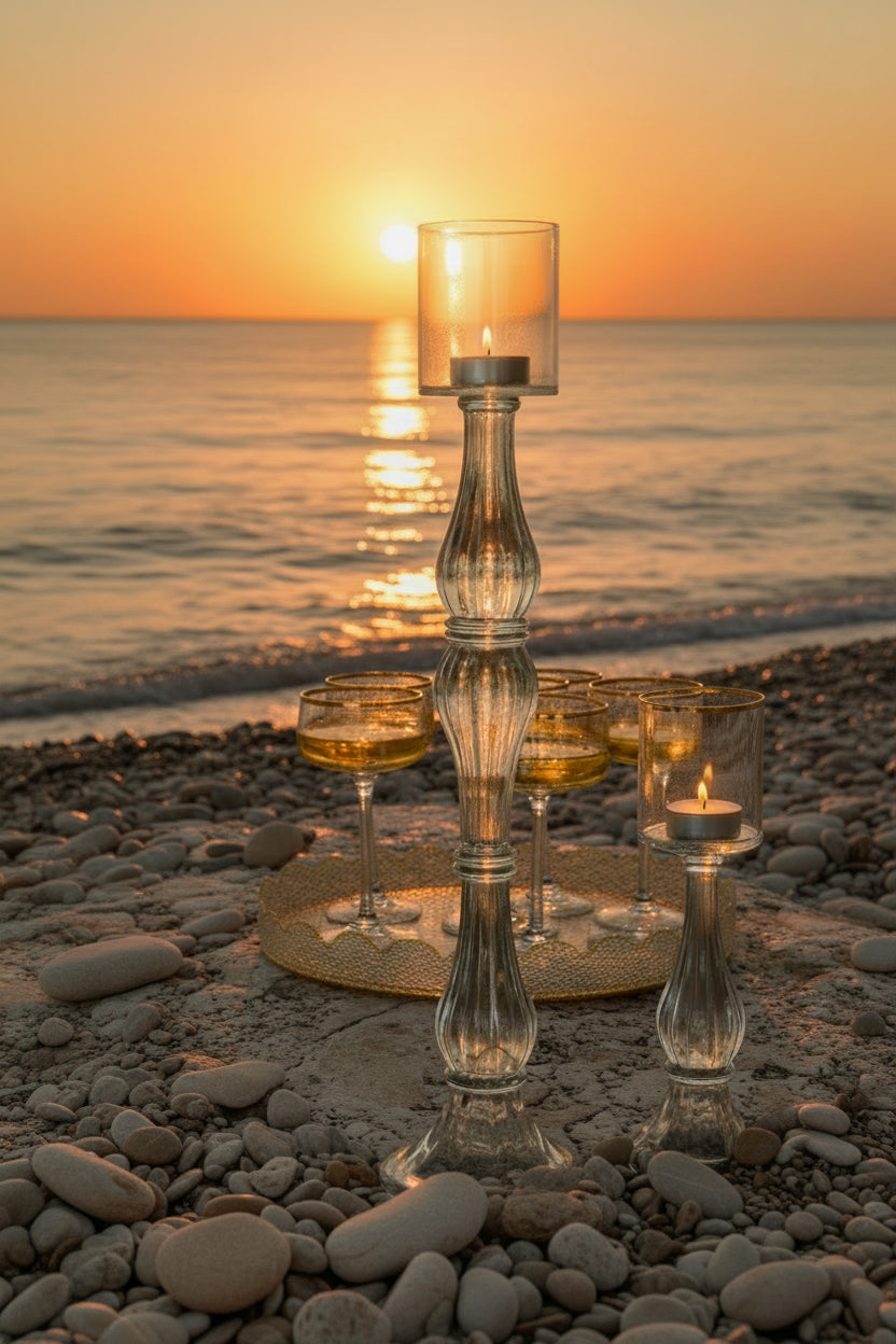 AULICA Glas-Kerzenhalter 41 cm – Istrien